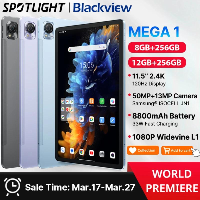 Blackview MEGA 1 º, 11.5 ġ, 2.4K, 120Hz ÷, 8GB, 12GB, 256GB, 8800mAh, 50MP + 13MP ī޶, 33W  